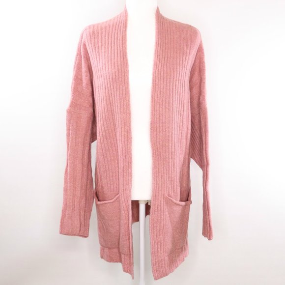TopShop Oversized Cozy Cardigan Sweater Rose Pink NWT - Picture 1 of 13